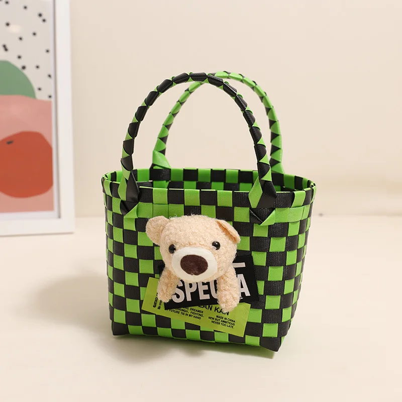 Niyang new design cute lovely children baby girls boys summer travel holiday beach pp straw bag kids mini basket