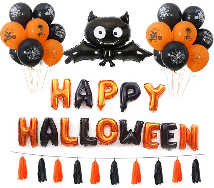 Halloween Party Bacakgroud Qualatex Balloon Spider Cat Foil Letter Balloon Suit New Design