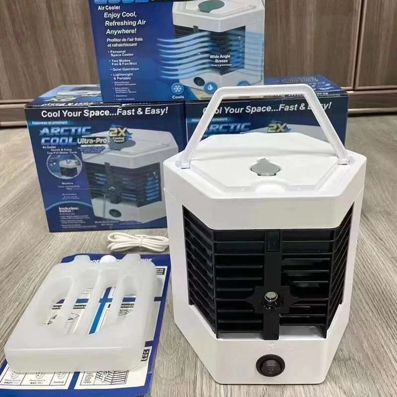 USB Rechargeable OEM Small Quiet Low Noise Table Water Ice Mist Spray Fan Air Cooling Desk Fans