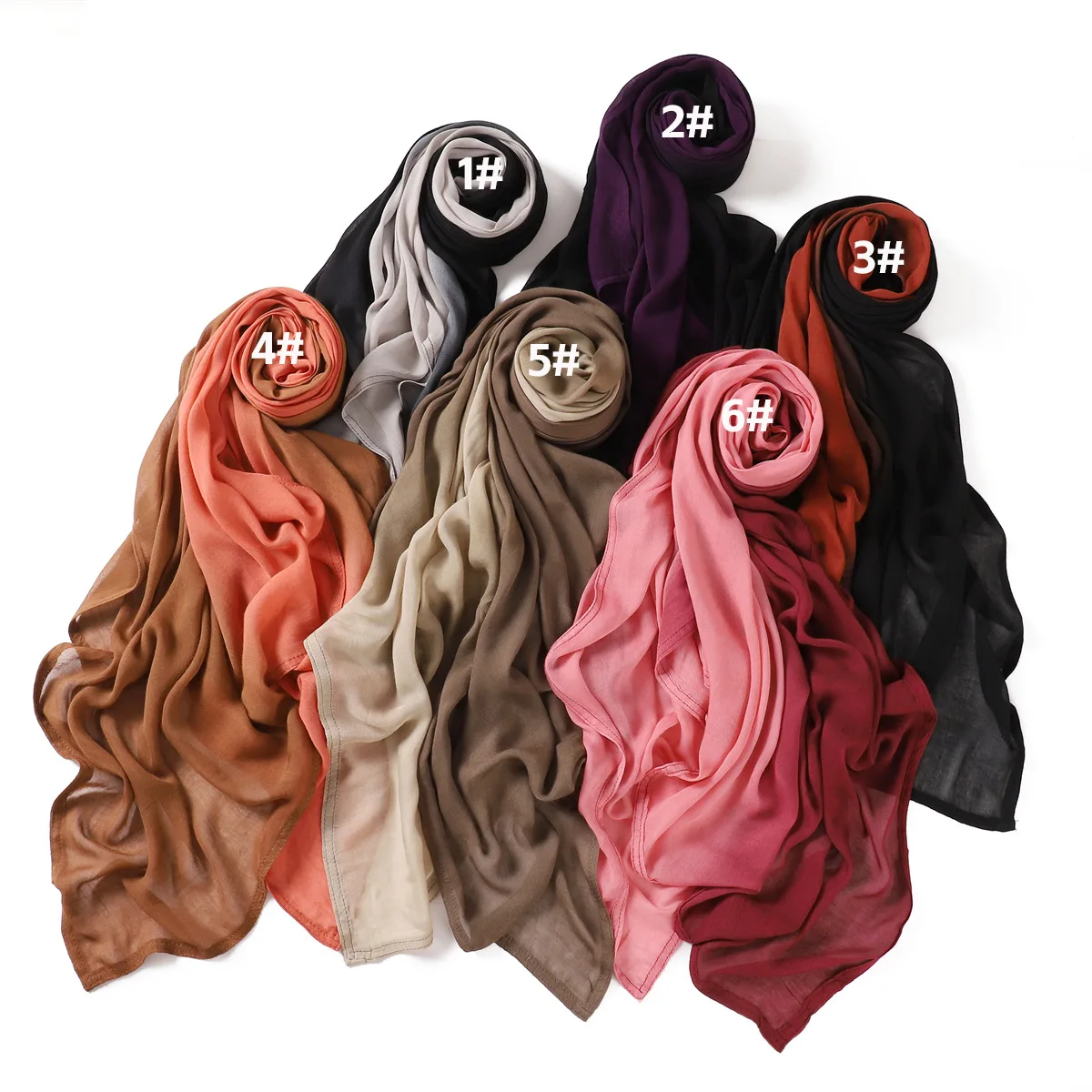 Sharut Wholesale Ombre Modal Hijab Scarf Cotton Viscose Rayon Modal Woven Printed Shawl Hijab Shawl Printed Tie Dye Modal Hijab