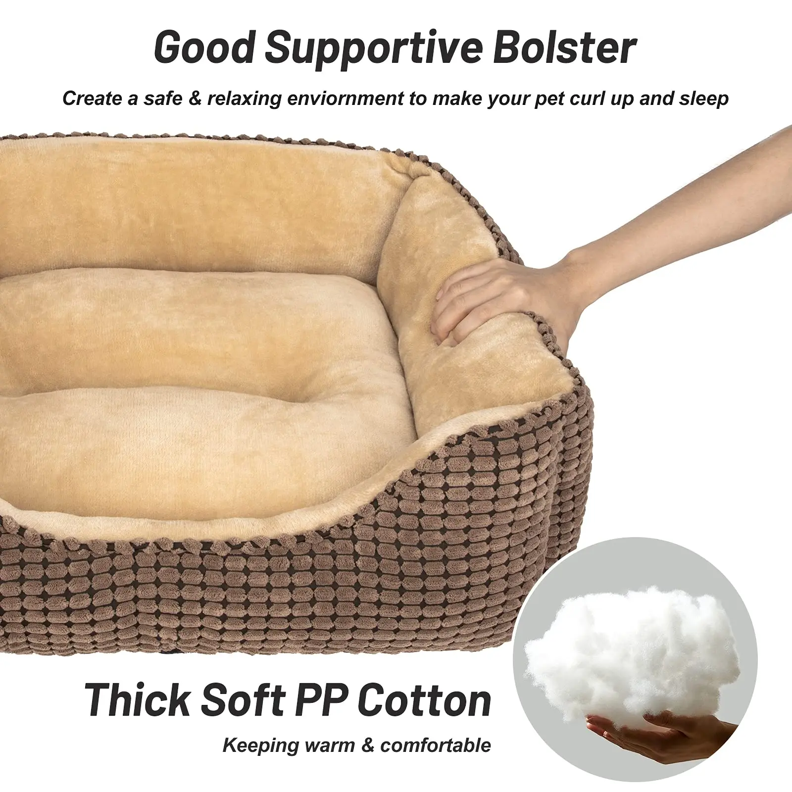 Relaxlines Custom Durable Waterproof Luxury Dog Bed Memory Foam Suede Pet Bed Cat Dog Sofa  bed