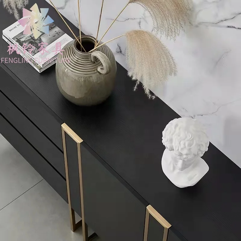 Luxury Modern Dining Living Room Furniture Design Hot Sale Sideboard Cabinet Buffet Table CT020