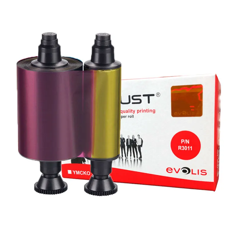 Evolis Dualys 3 цветная лента R3011 YMCKO 200 принты