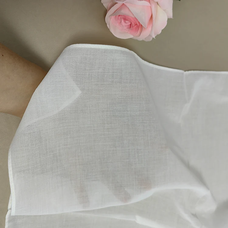 Custom Size Bandanas   80s White Cotton  Scarf 55*55cm for Hand-painted Tie-dyed