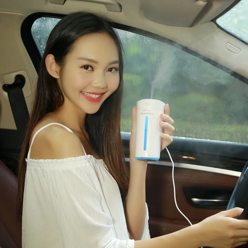 230ml h20 spray nano mist kids portable car home USB mini bottle cup 7 color lamp Star Black Humidifier Humidifiers For Babies