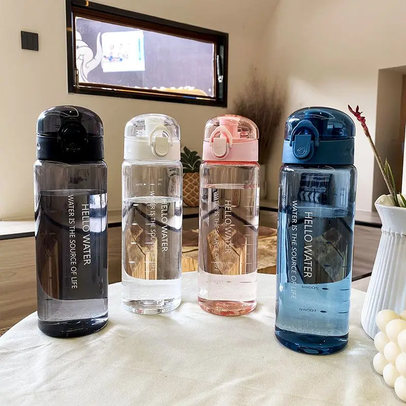Outdoor Travel Portable 780ML Clear Plastic Water Jug Cup Summer Transparent Juice Sport Cold Water Bottles For Girl Gym