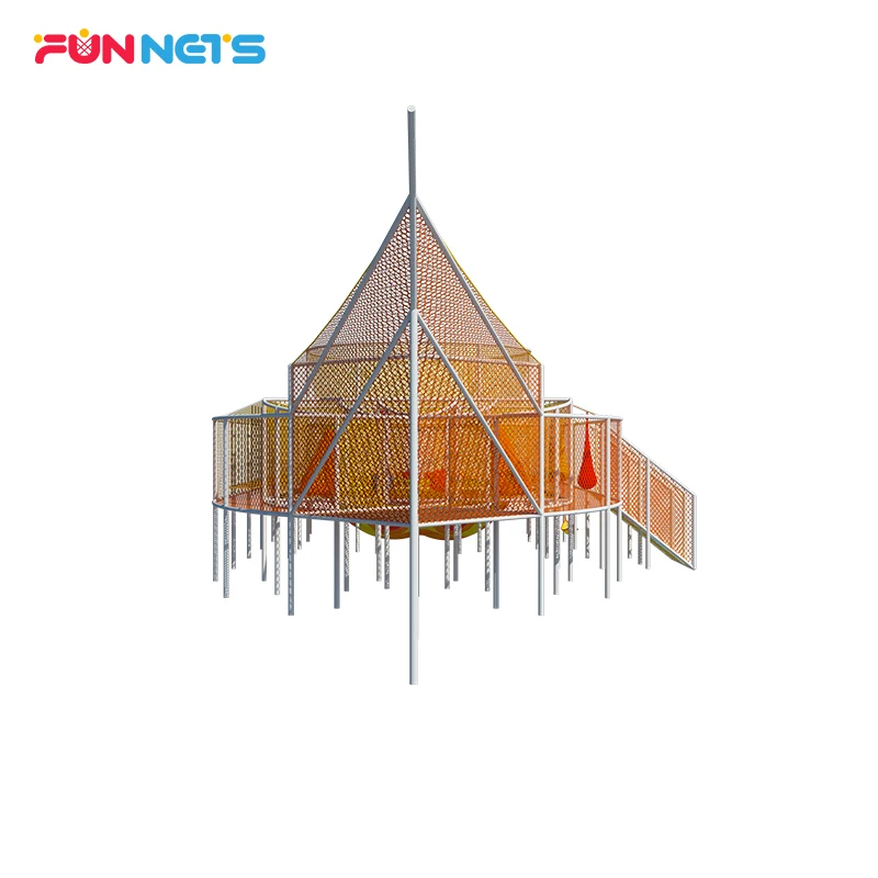 Детский воздушный канат-лабиринт для игр на открытом воздухе