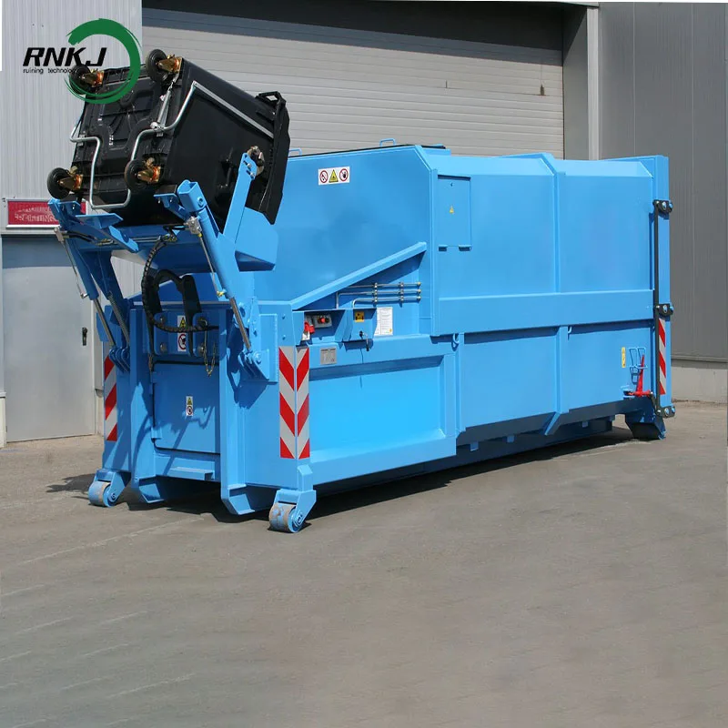 RNKJ custom municipal waste compactor high efficiency garbage compression station rubbish compactor
