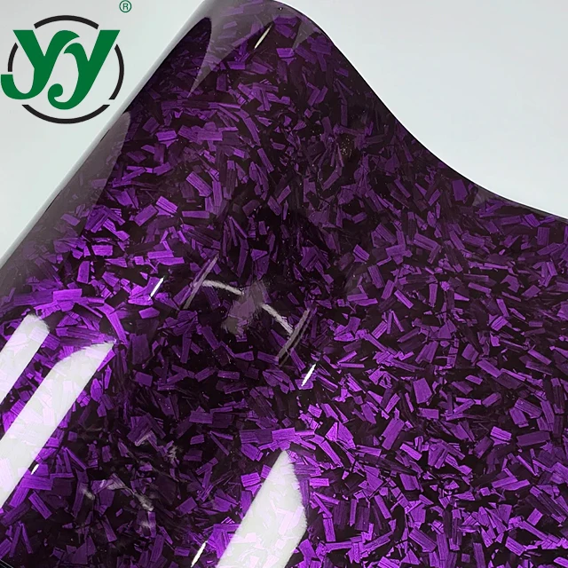 Glossy Purple Crystal Forged Carbon Fiber Wrapping Vinyl Film Motorcycle Stickers Decals Auto Accessories Wrap Foil