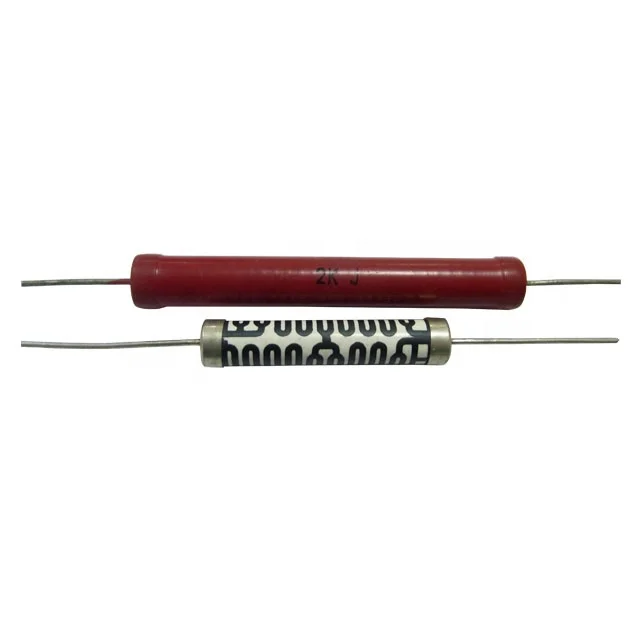 1W RI40 glass sealed hermetic High Voltage Resistor marked with color rings