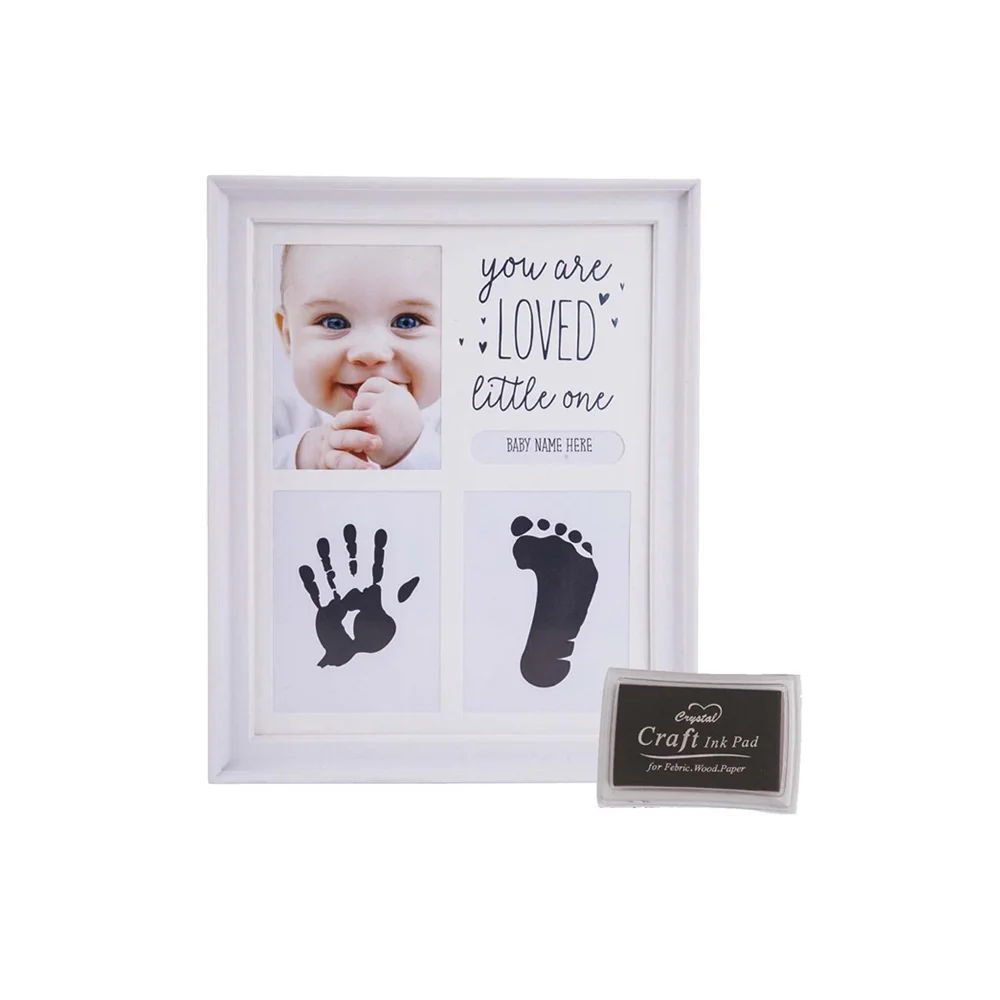 New Baby Footprint and Handprint Craft Ink Pad for Gift Fabric Wood Paper Love Letter Board Memory Frame Kit