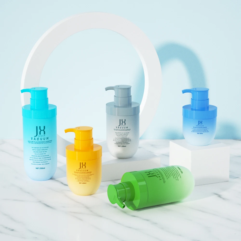Refillable 100 150 200 250 ml empty skincare packaging plastic pump bottles shower gel shampoo and conditioner bottles