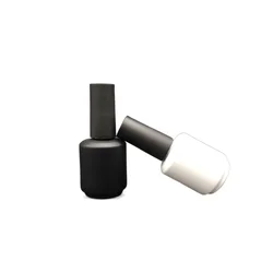Color Coating Uv Nail Gel Polish Bottles Customized Shape Nail Polish Bottle White 8ml 15ml Glass White Black Screen Printing