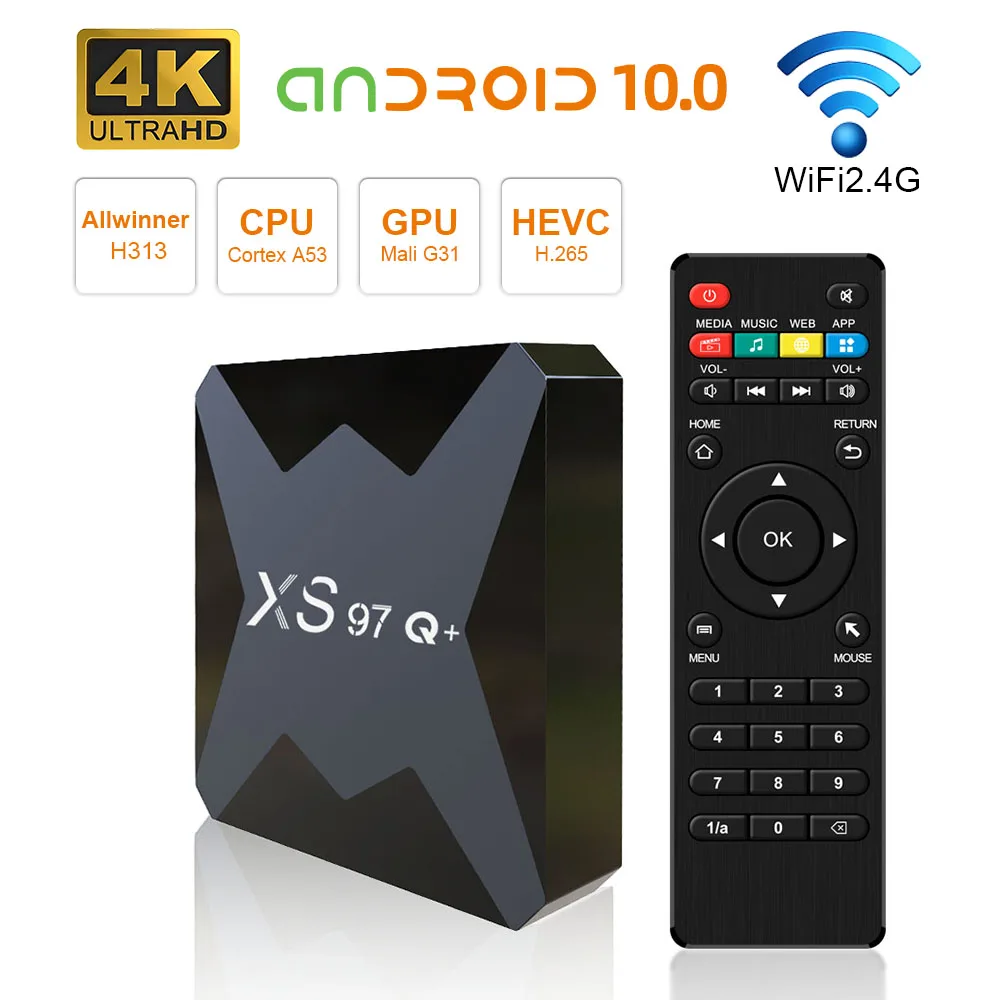 ODM Android Tv Box XS97 Q+ H.265 4k dual WiFi Android set top box motherboard