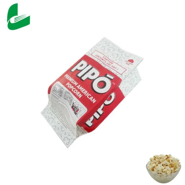 Huafeng mini food grade biodegradable printing kraft microwave popcorn paper bags
