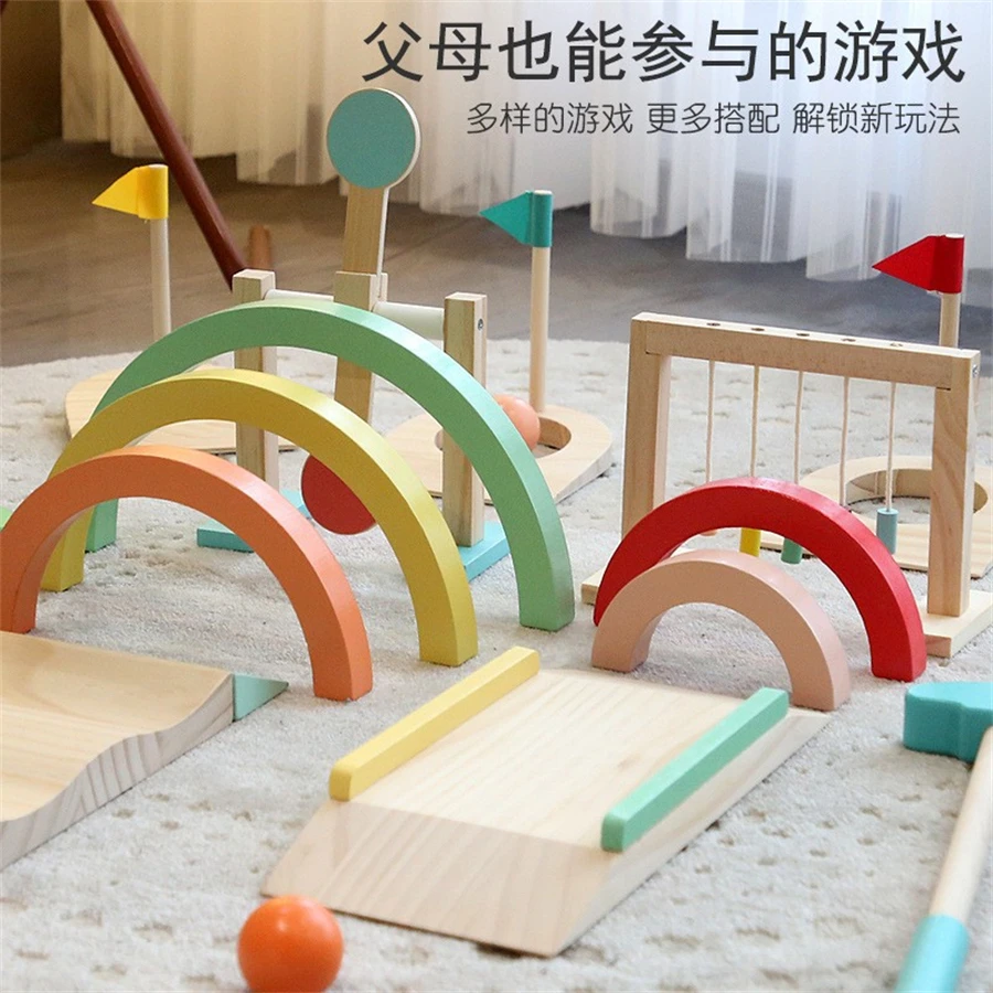 Kids Toy Golf Club Set Automatic Ball Returner Balls Toddler Mini Golf Games Indoor Outdoor Sport Toys Gifts For Boys Girls