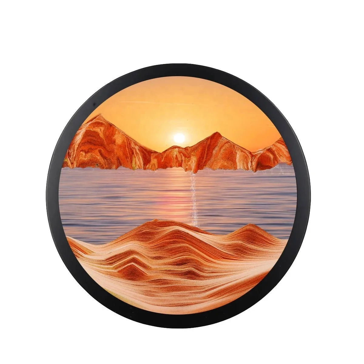 Home Decoration Wall Mount Hourglass Landscape Move Sand Art Picture