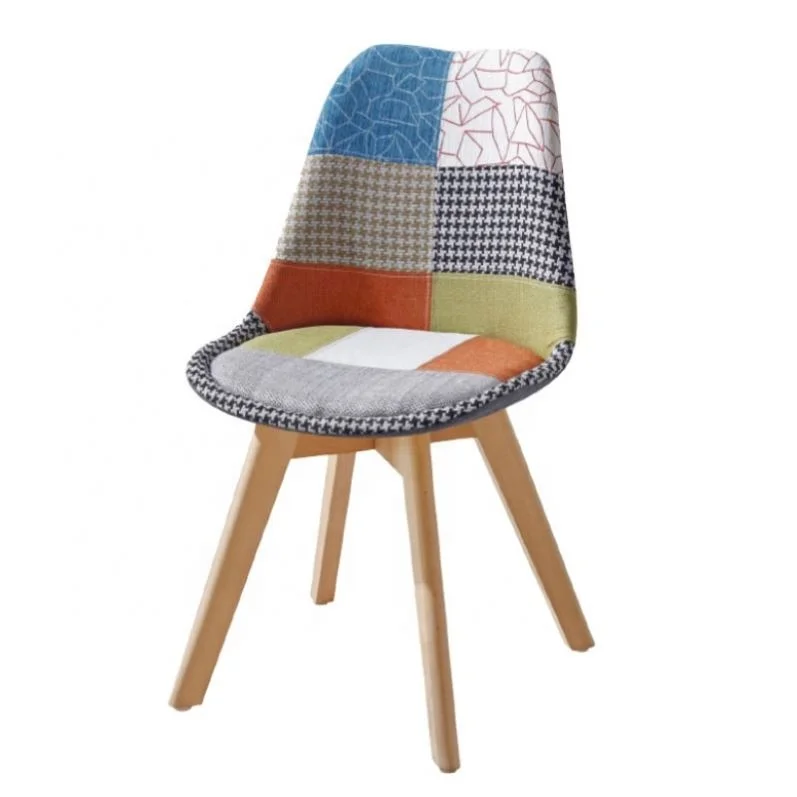 
Hot sale dining room furniture cheap Popular Patchwork fabric chairs 