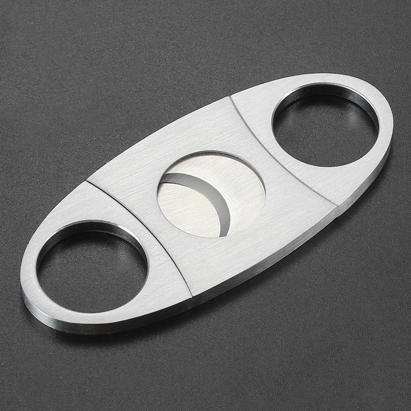 Wholesale Double Blades Round Head Stainless Steel Cigar Cutter For Sigar
