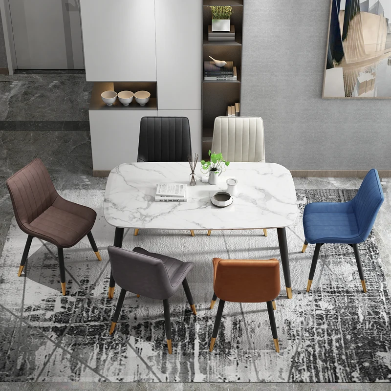 
Factory Dinning room furniture Wholesale restaurant BMultiple Colors Available PU leather Dining Chair 