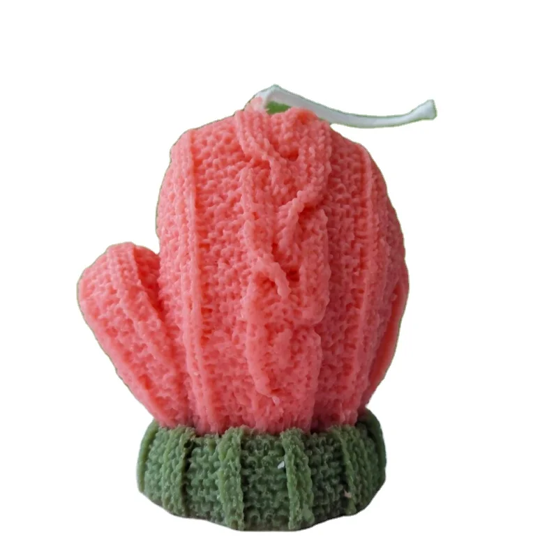 2024  accessories decorative aromatic candles new year decoration house Wool glove Candle for gift set party hotel bedroom