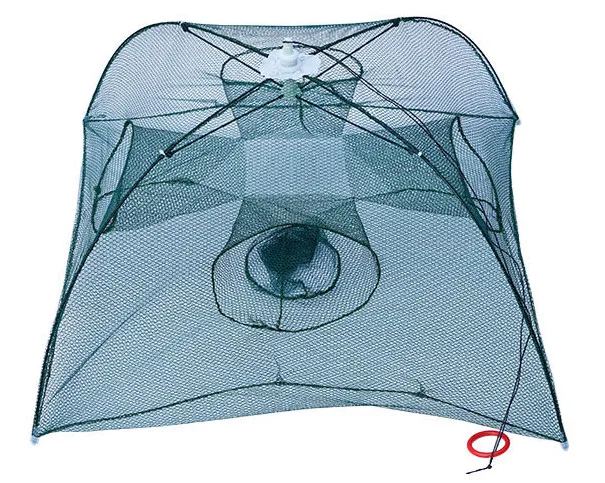 4/6/ 8/12 Holes Cheap Nylon Umbrella Floater Nylon Drop Crab Fishing Net Trap Circular Crab Net Trap