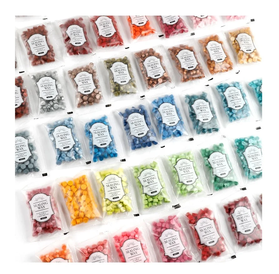 Spot Wholesale Octagon Sealing Wax Beads 100pcs In Stock New Retro Wax Seal Sticker Beads Kit Seal Stamp Granules