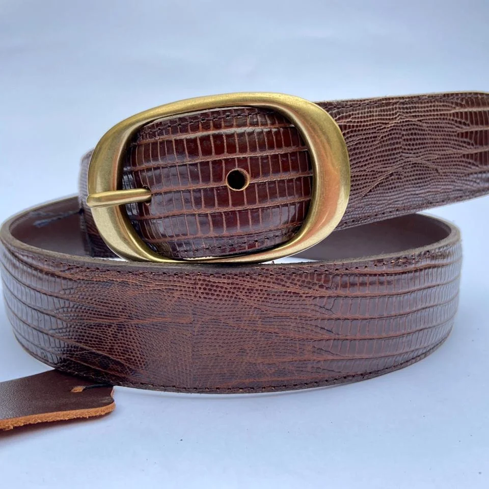 
Snake texture genuine cowhide leather 35mm belt 