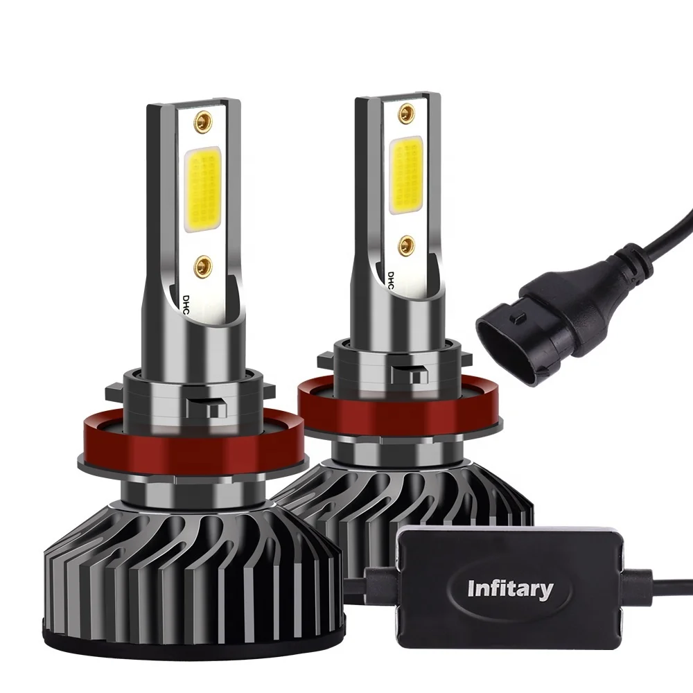 Infitary H7 LED Light for Car Mini 6500K Headlight Universal Super Bright COB Lamp for Automobiles Luces Led Para Auto H4 LED