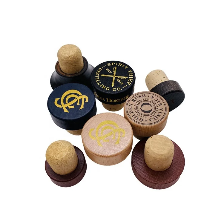 Custom Reusable T Shape Cork Clear Glass Top Wine Spirit Bottle Cork Stopper