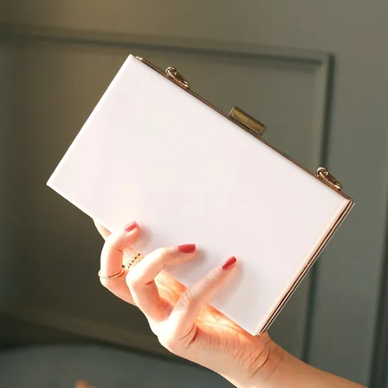 Women clear clutch purse transparent acrylic evening clutch