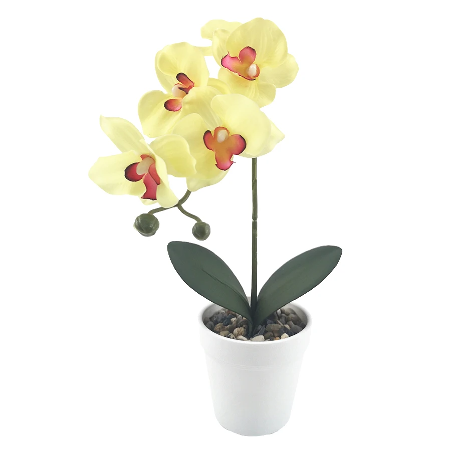 Home accessories Artificial  flower decoration Phalaenopsis vase living room table tea table vase overall floral decoration