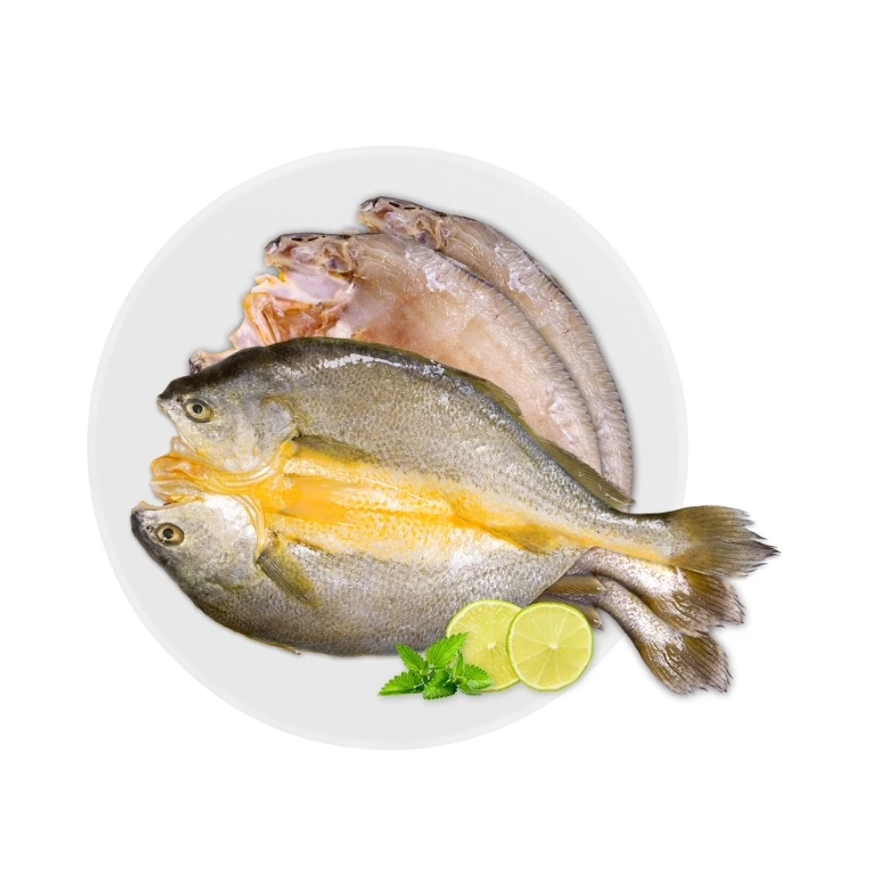Yellow croaker Fresh fish  food scaled Frozen seafood  No guts Less thorn easy to eat  Delicious food