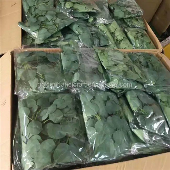 New Fashion Artificial Green Leaves Eucalyptus Garland Leaves For Wedding Decoration