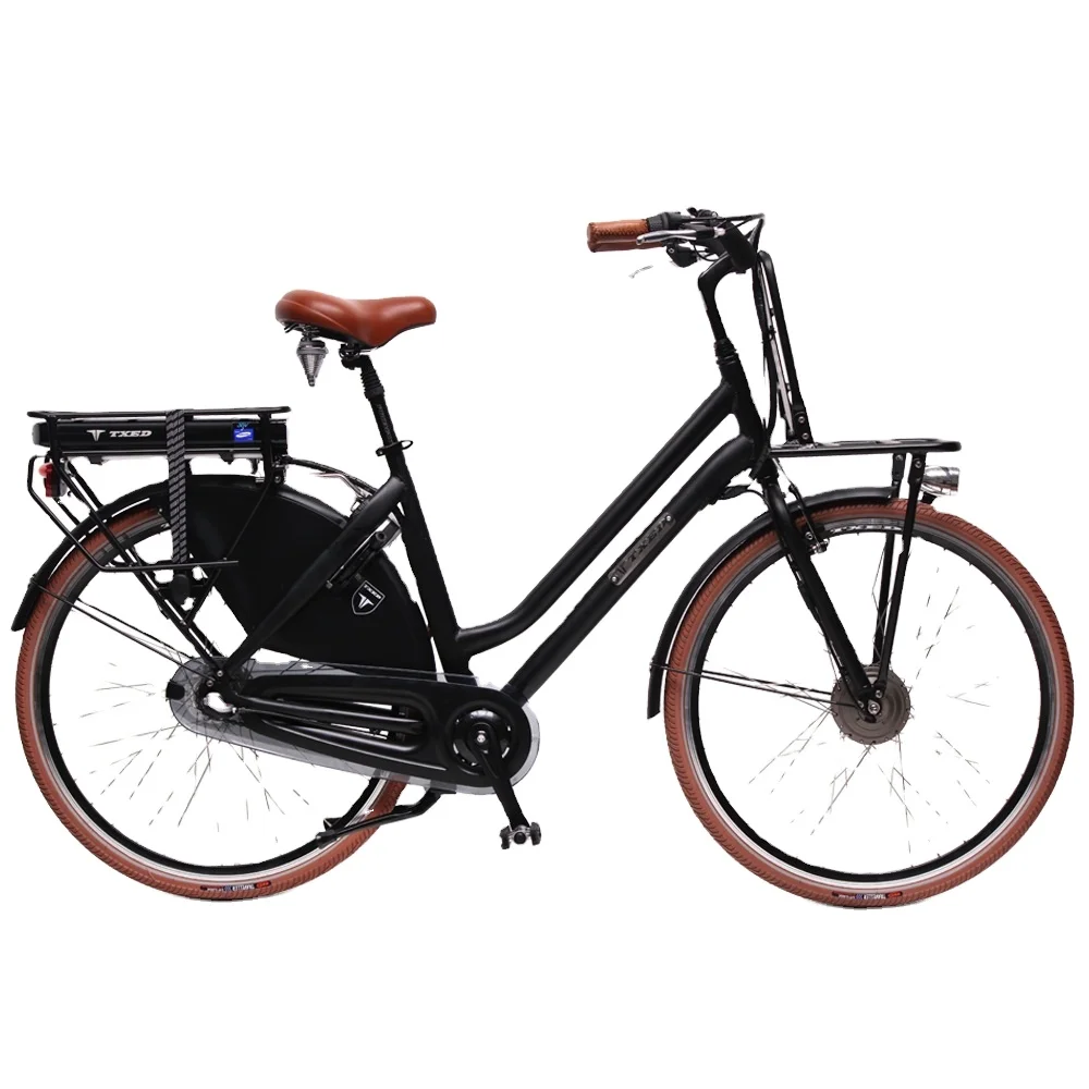 TXED Retro 250W cargo bike 2 wheel city e bicycle for women
