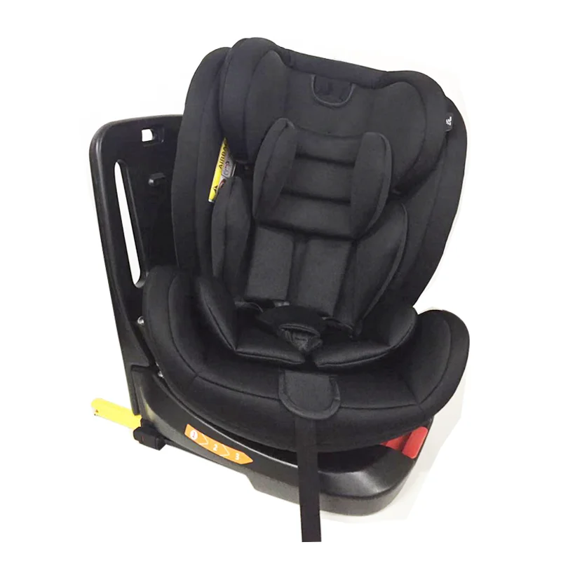 Сиденье автомобильное для безопасности детей, вращающееся на 360 градусов, 0 + 1 2 3, черно-серое