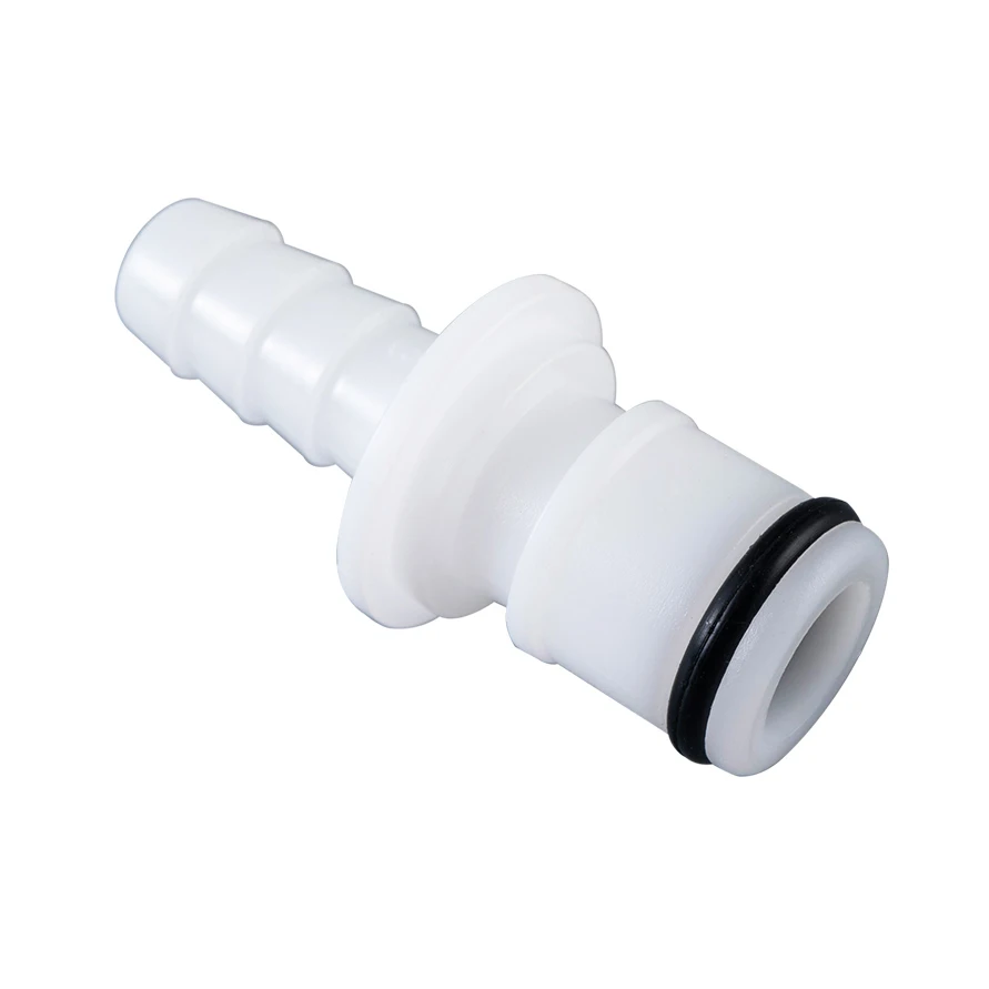 Plastic Straight Plug Male Hose Barbed Panel Mount Quick Release Connector Coupling Fitting for 1/8 1/4 3/16 3/8 water air line