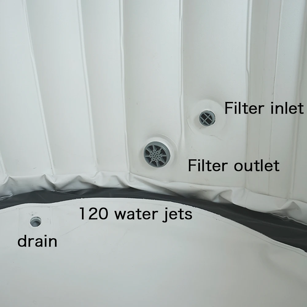 Inflatable Spa Hot Tub Inflatable Pool Spa Capsule Outdoor Whirlpool Spa Square Hot Tub Inflatable Pool