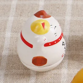 HL Ready To Ship Hand-painted Cute Ceramic Cat Kitty Lucky Fortune Cat Japanese Maneki Neko Gift For Cat Lovers Ornaments