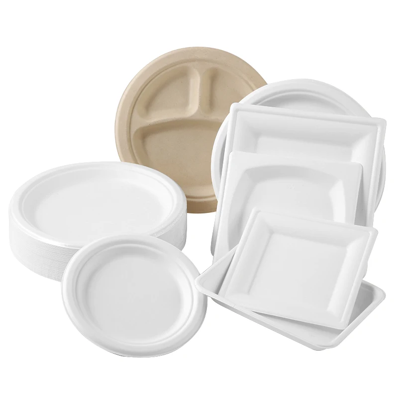 New style 8*8 inch disposable biodegradable to go clamshell packaging cornstarch takeaway lunch box for fast food