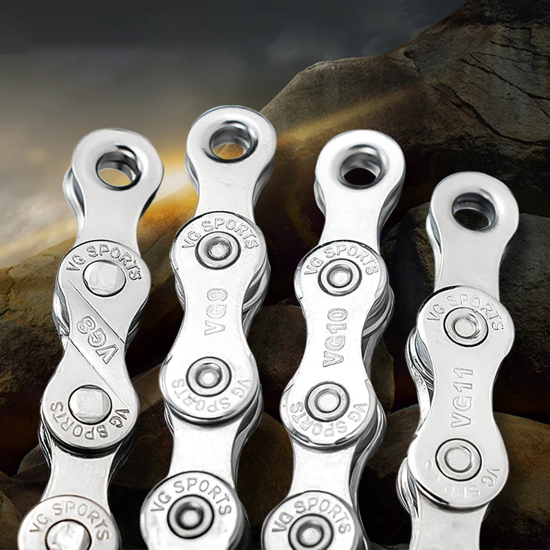 116 Links 8 9 10 11 Speed Bicycle Chain MTB Bike Electroplated Colorful /Silver Chain Road Bike Chains Part