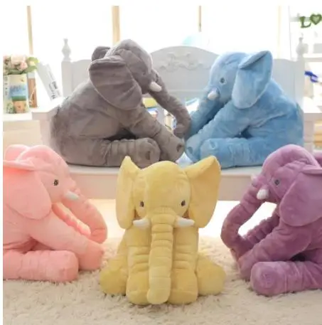 
40cm / 60cm large plush elephant doll toy children sleep pillow cute plush elephant 