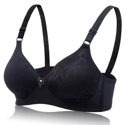 Cheaper price  Full Coverage 36 Bra Size Push Up Knitted Mature Gather Bra For Womenused clothes but new underwear