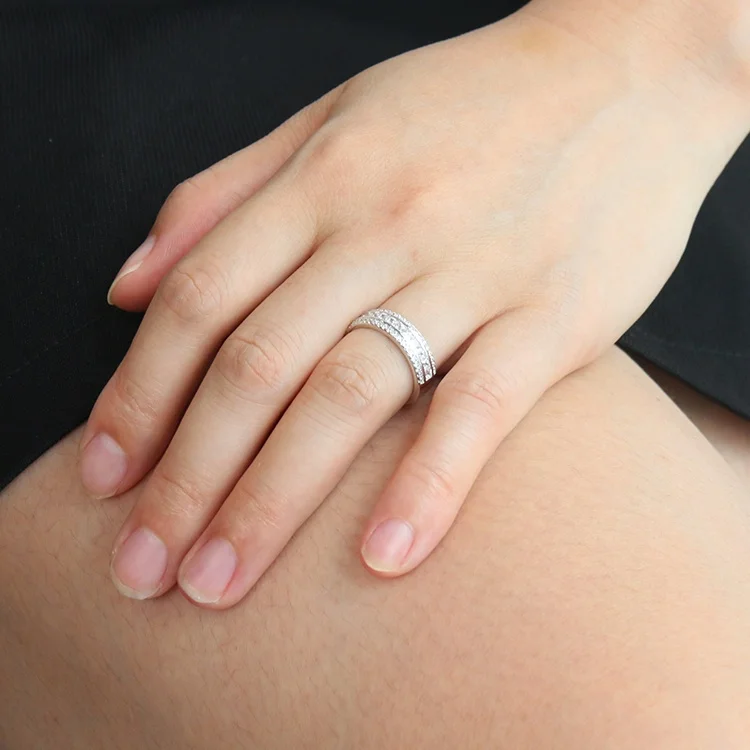 Hot Selling Sterling silver 925 jewellery ring unisex turkish silver 18k white wedding men rings