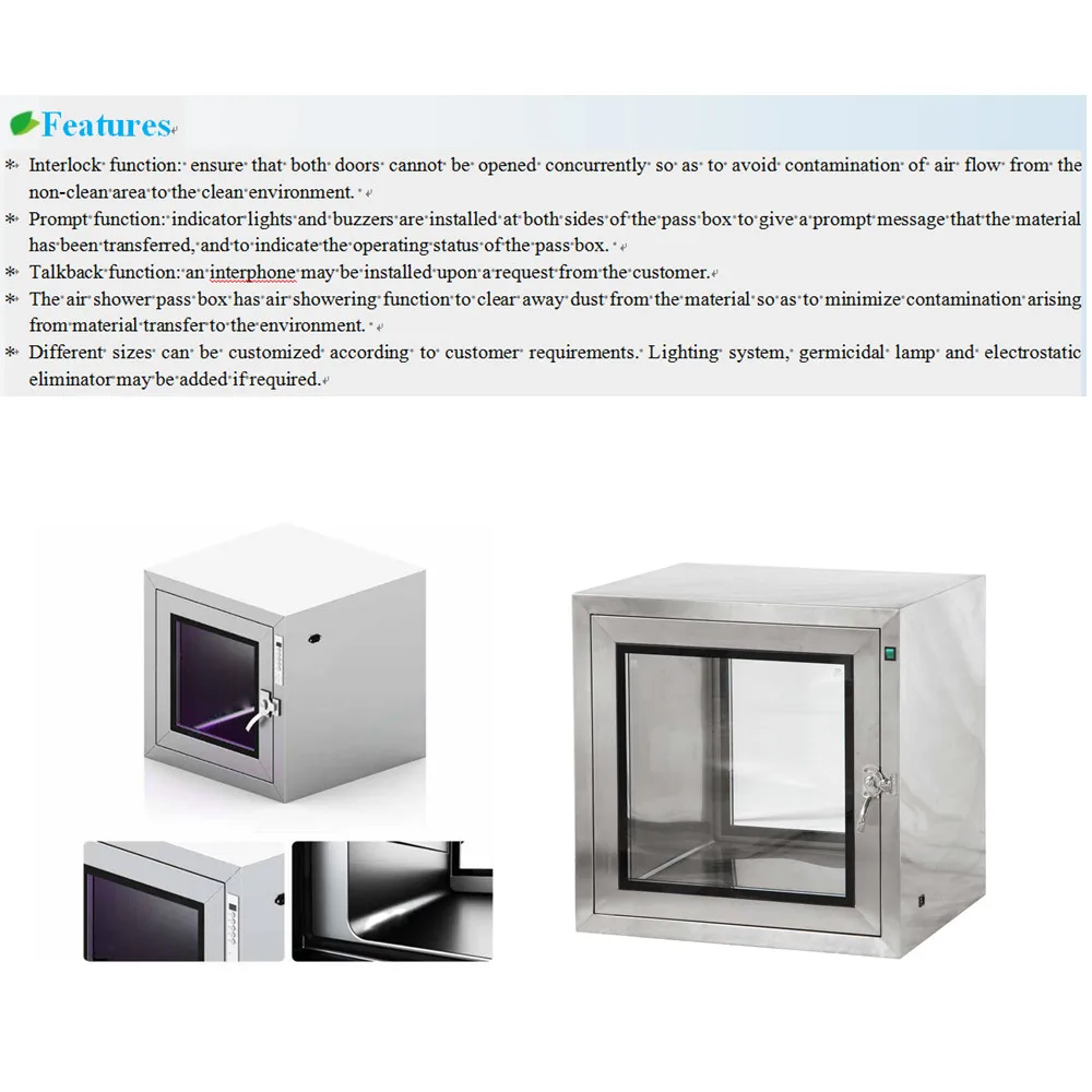 Static Pass Box Pass Through air Show Dynamic Pass Box for Laboratory