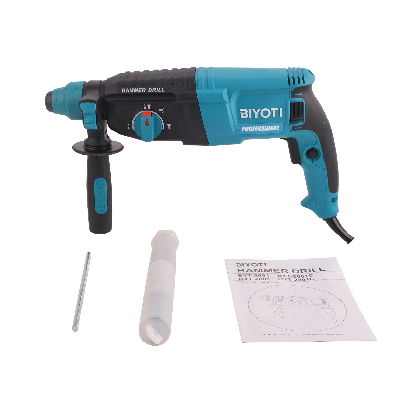BIYOTI Professional 110 V-240 V Rotary Electric Hammer 26 mm Rotary Drill Manual Hammer Used For Drilling
