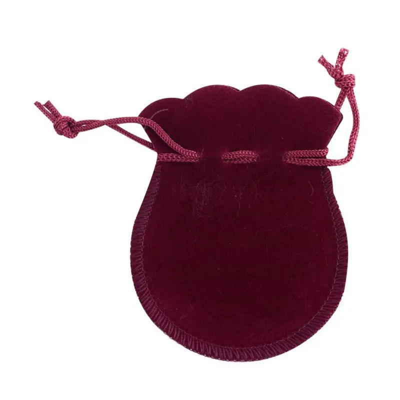 Multi Colors Drawstring Promotional Jewelry Packaging Pouches Mini Velvet Ring Gourd Bag