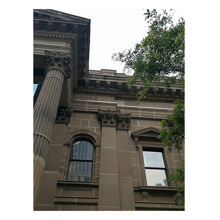 Customized Project Sandstone Round Half Pillar Design Of India  project, Decorative Building Pillars Columns