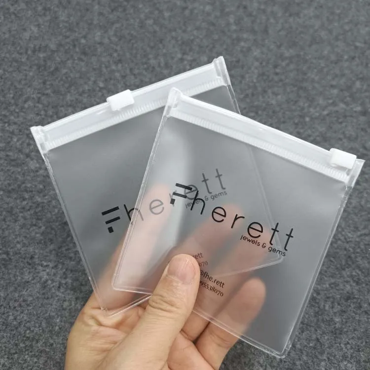 Custom printed small clear pvc zipper bag waterproof packaging bag for jewelry packing