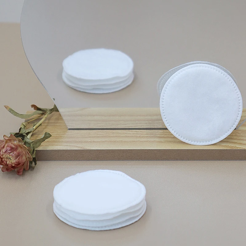 Manufacturer supply natural disposable eco-friendly cosmetic cleansing round cotton pad